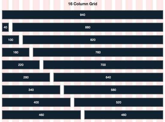 16 column grid