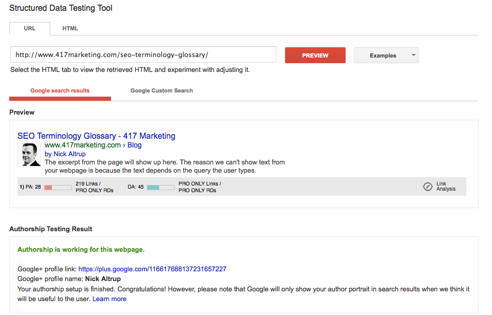 Google Structured Data Markup Tool