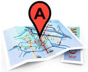 map with pin