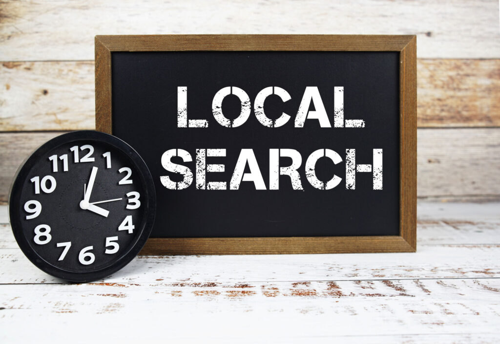 Local Search text message and alarm clock