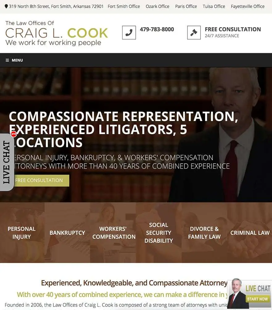 The Law Offices of Craig L Cook — tablet