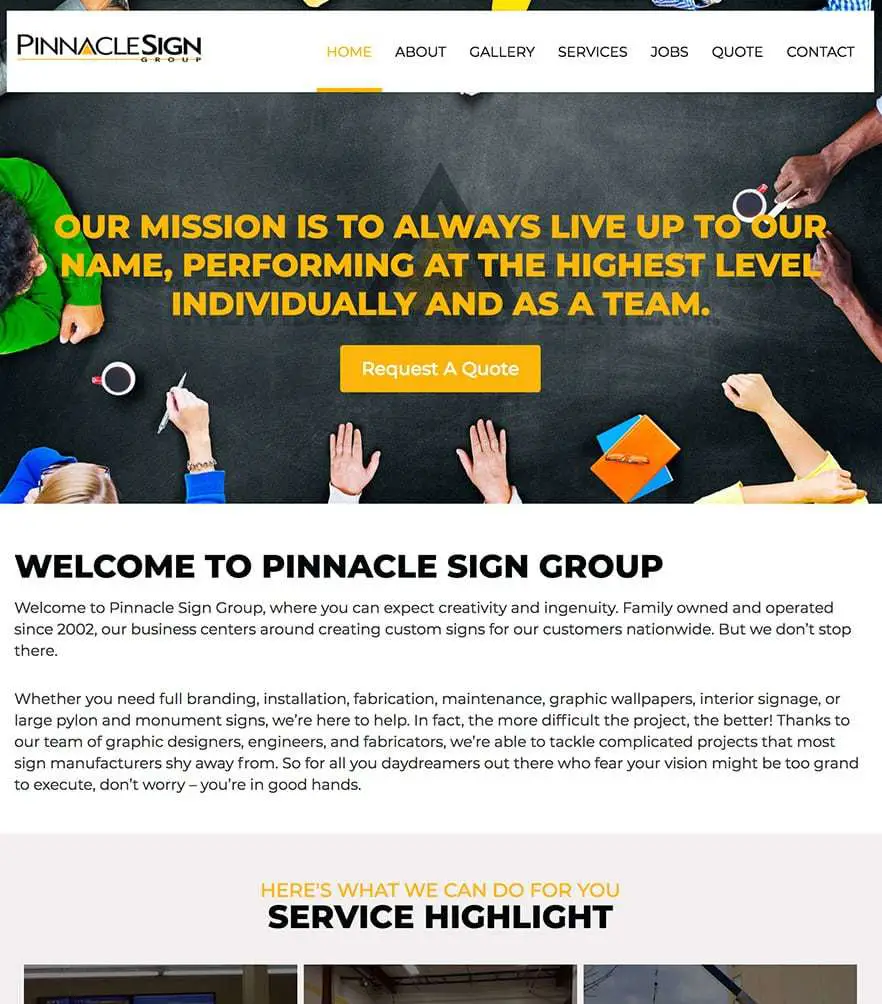 Pinnacle Sign Group — tablet
