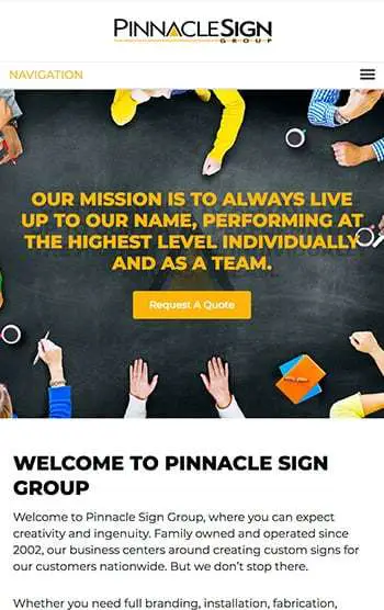 Pinnacle Sign Group — mobile