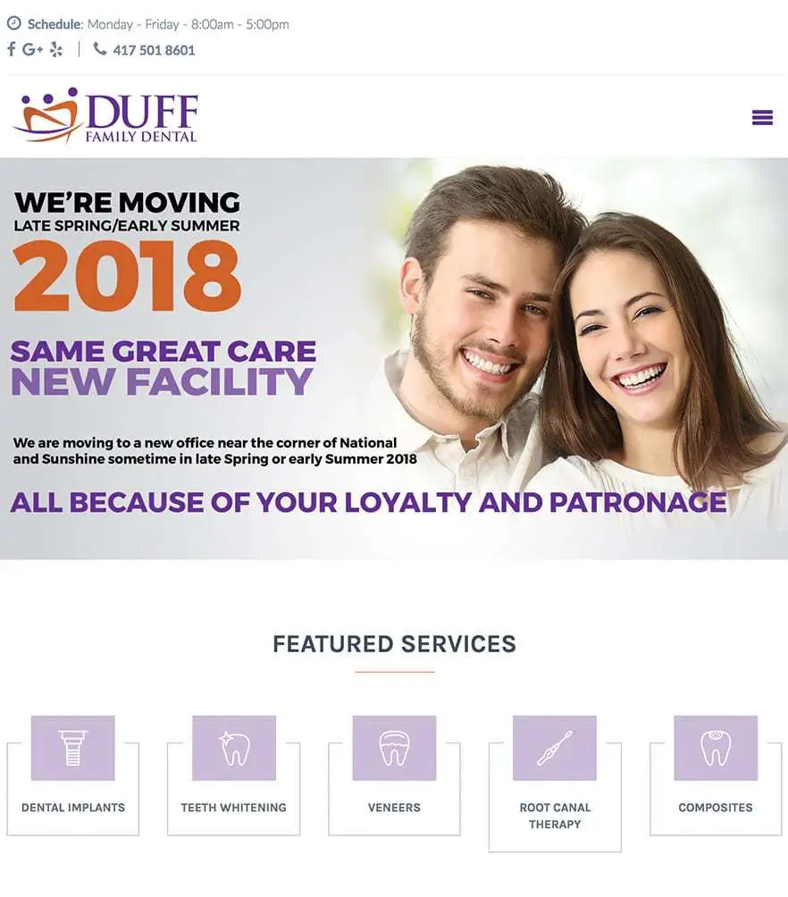 Duff Family Dental — tablet
