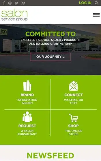 Salon Service Group — mobile