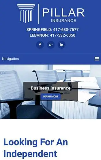 Pillar Insurance — mobile