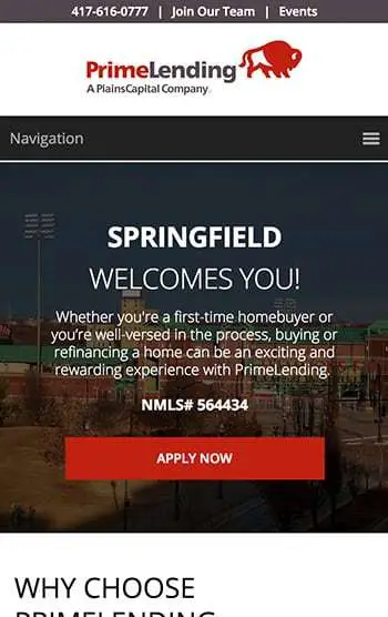 PrimeLending Springfield MO — mobile