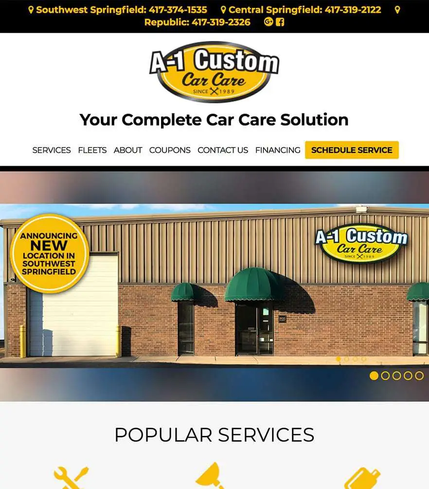 A-1 Custom Car Care — tablet
