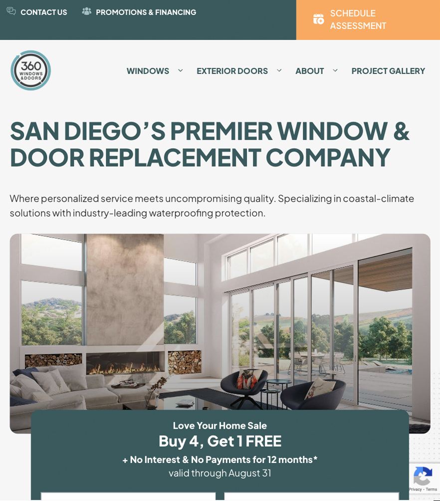 360 Windows & Doors — tablet