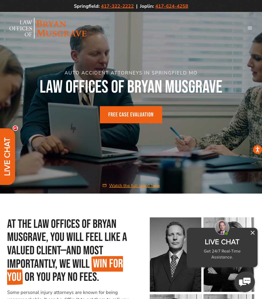 Law Offices of Bryan Musgrave — tablet