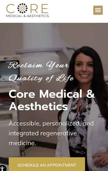 Core Medical & Aesthetics — mobile