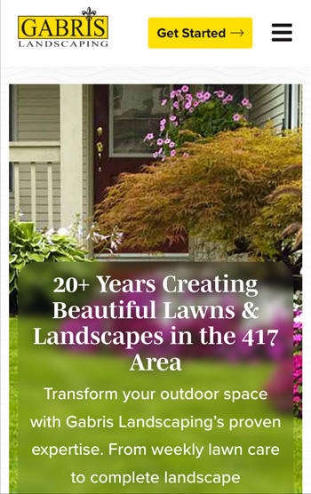 Gabris Landscaping — mobile