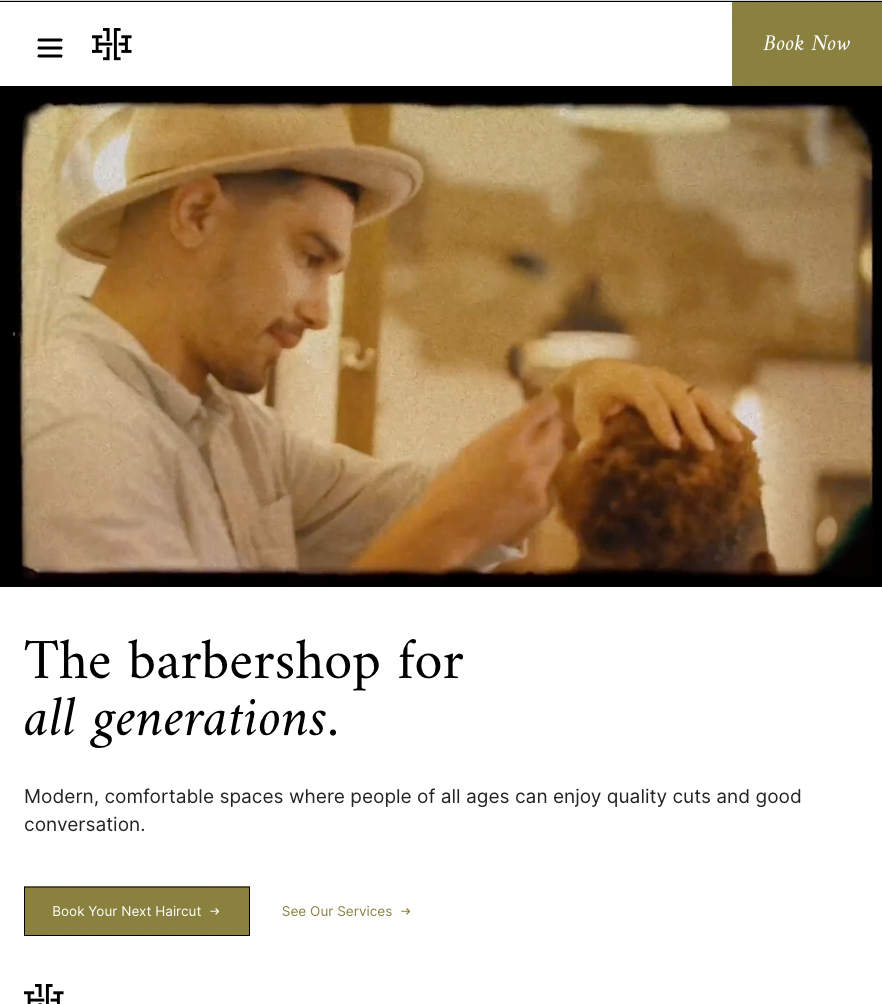 Hudson / Hawk Barber Shop — tablet
