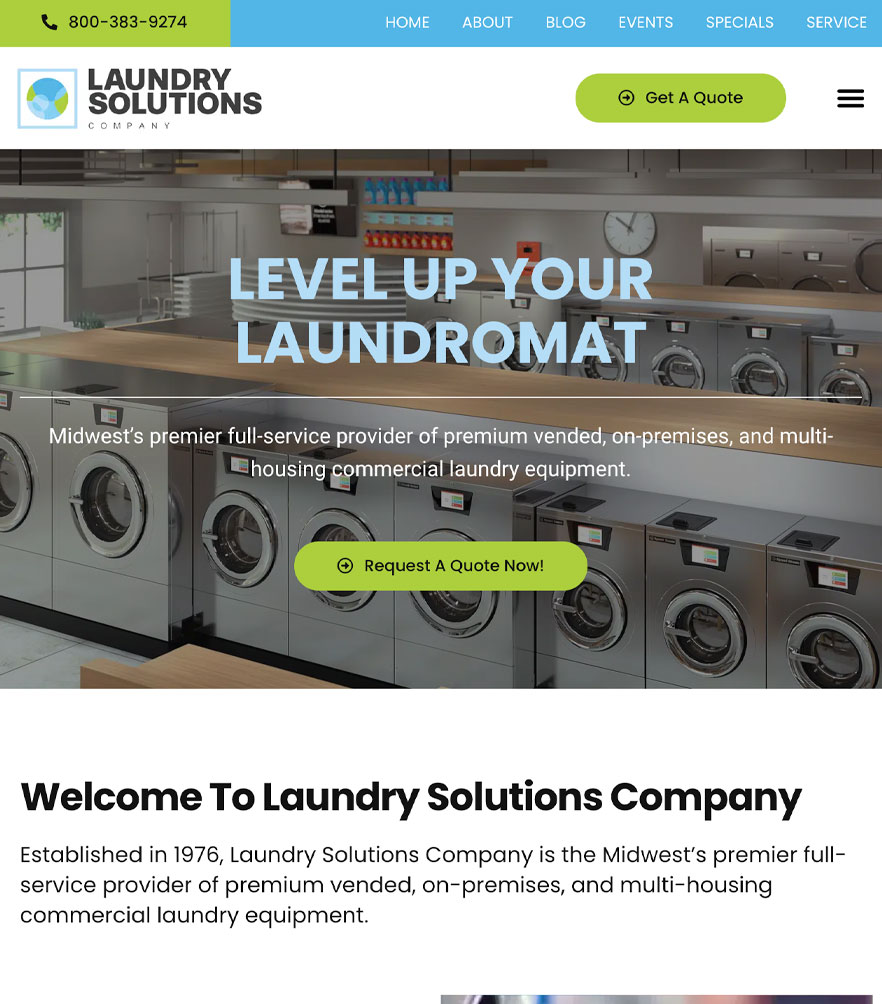 Laundry Solutions Company — tablet