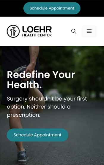 Loehr Health Center — mobile