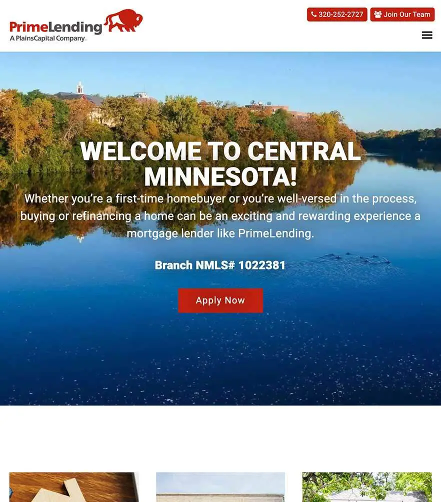 PrimeLending St. Cloud Minnesota — tablet