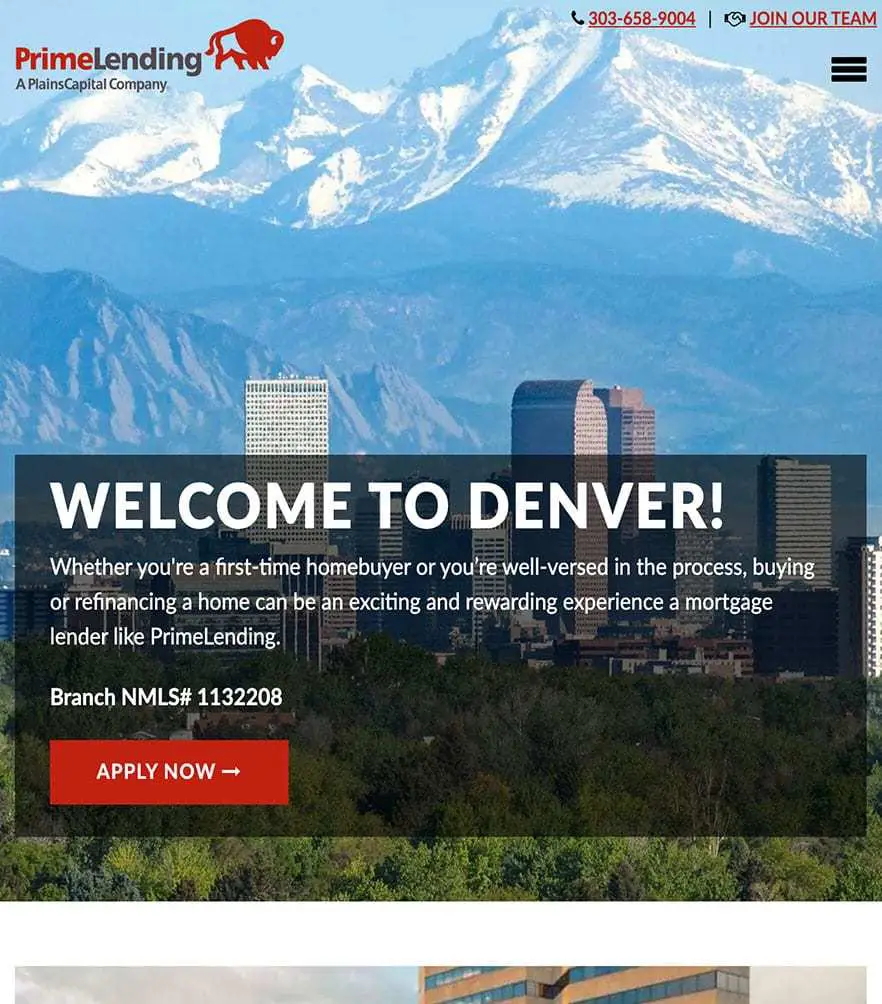 PrimeLending Denver — tablet