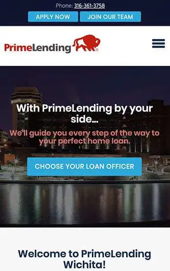 PrimeLending Wichita — mobile