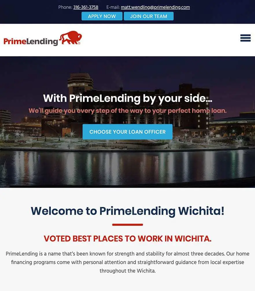 PrimeLending Wichita — tablet