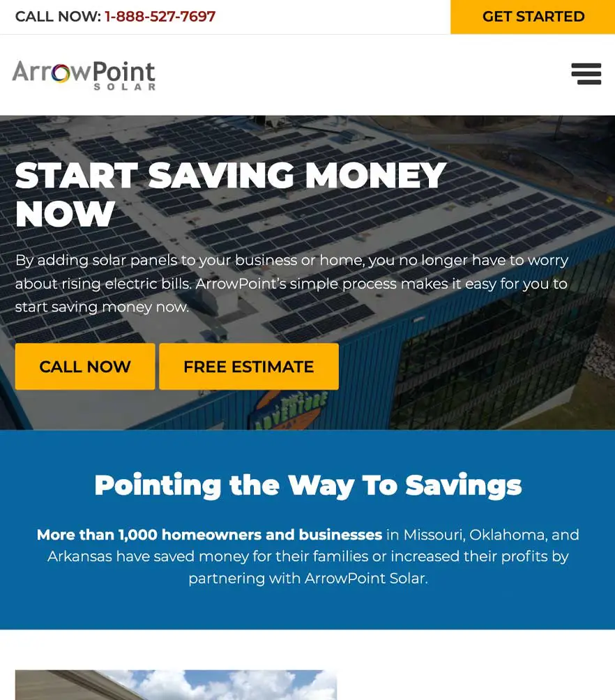 ArrowPoint Solar — tablet