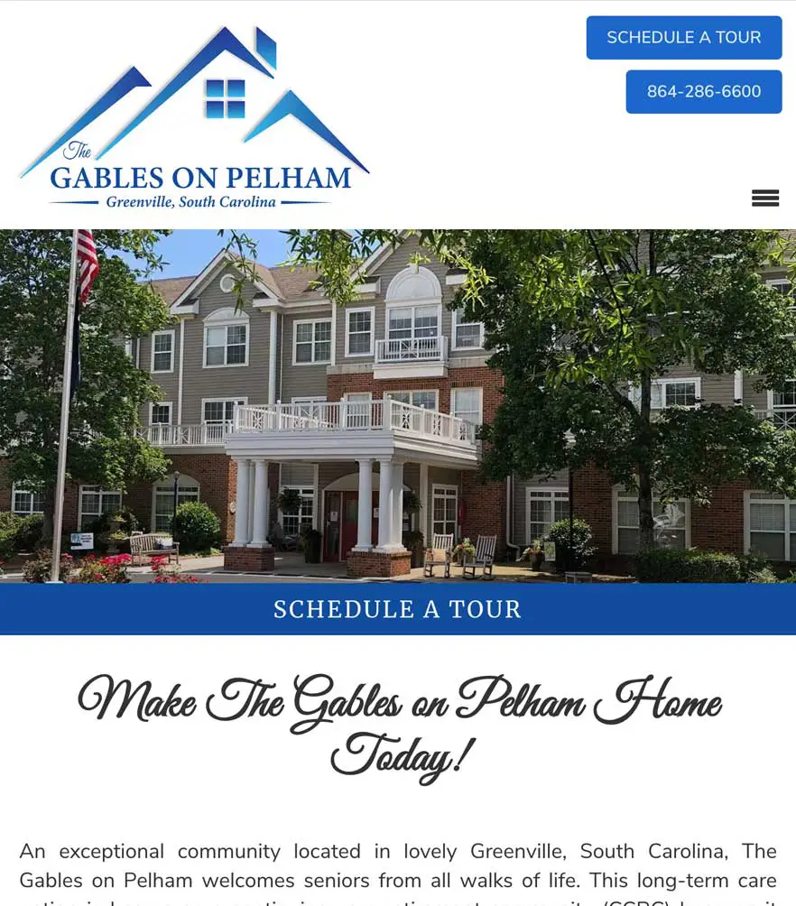 The Gables on Pelham — tablet