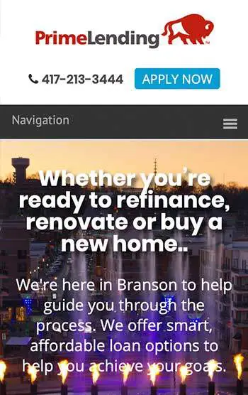 PrimeLending Branson — mobile