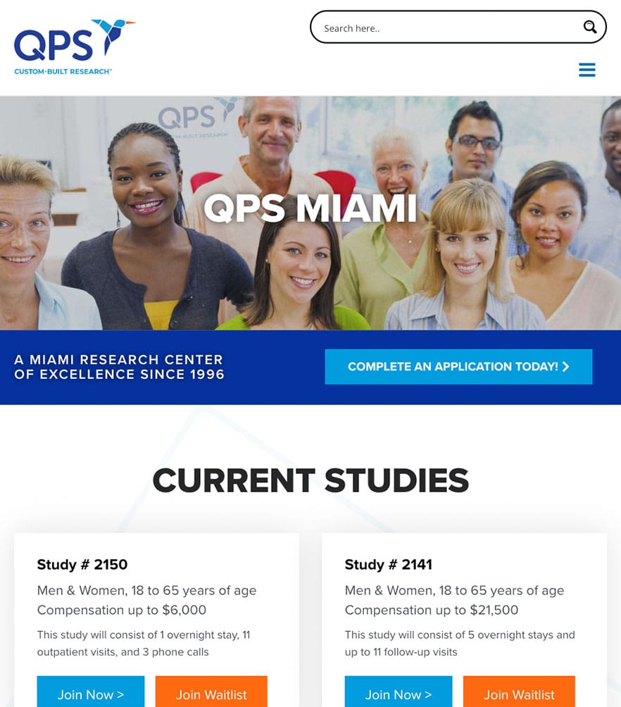QPS Miami Research — tablet