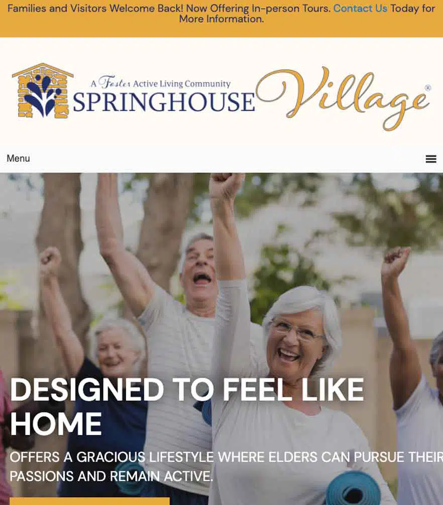 Springhouse Village — tablet