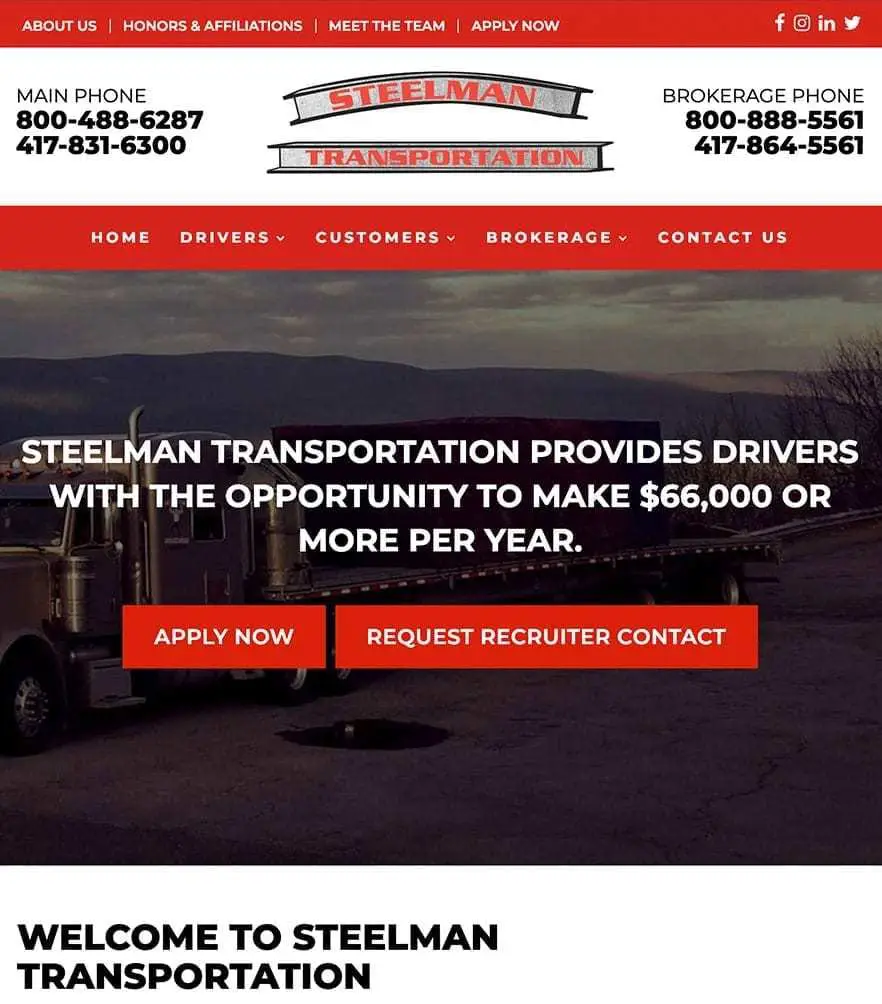 Steelman Transportation — tablet