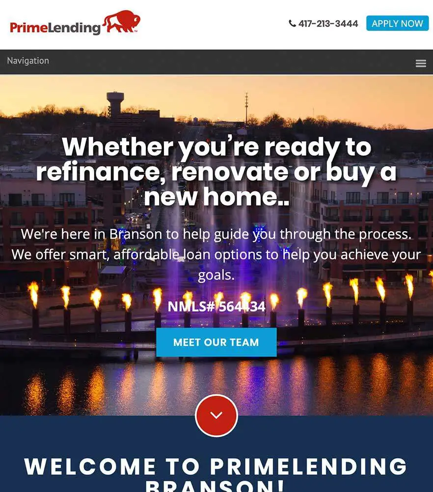 PrimeLending Branson — tablet