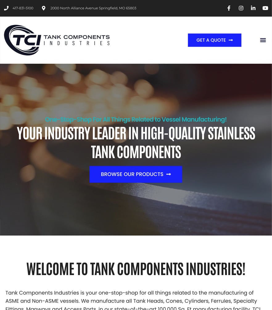 Tank Components Industries — tablet