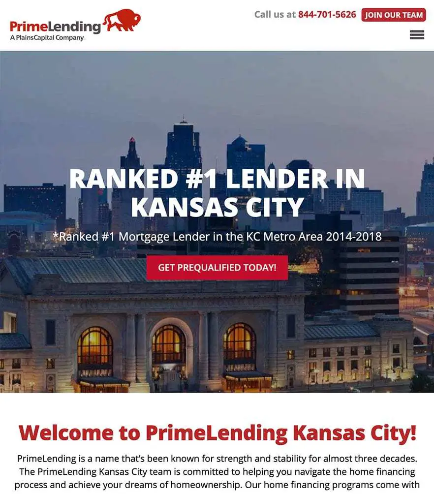 PrimeLending Kansas City — tablet