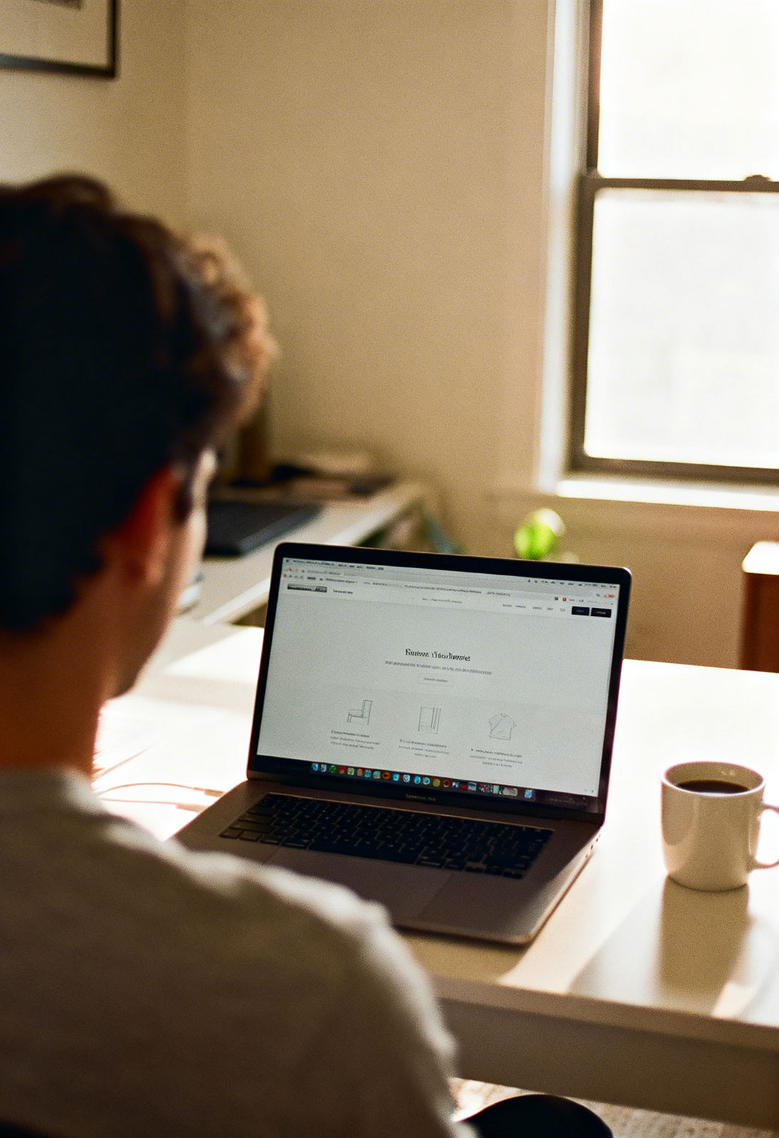 Person using a laptop