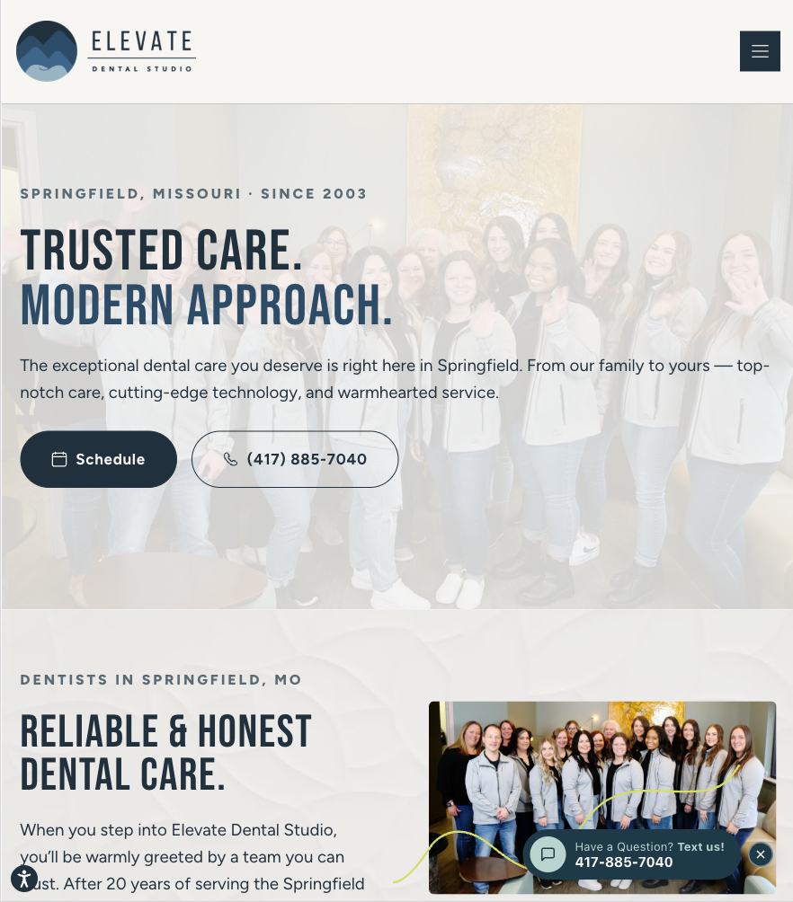 Elevate Dental Studio — tablet