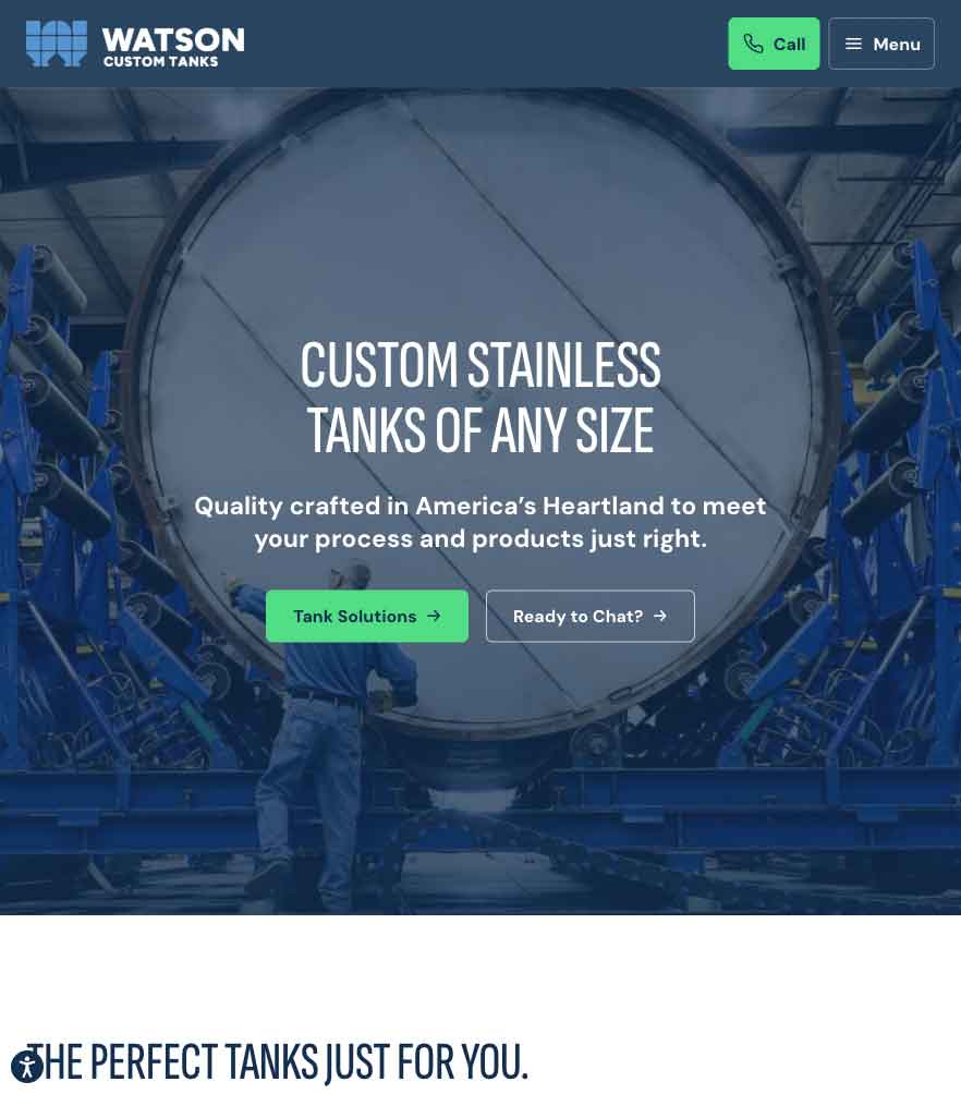Watson Custom Tanks — tablet